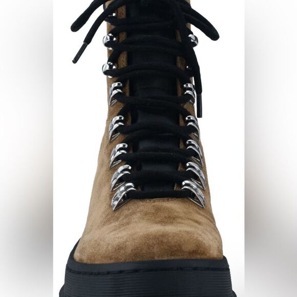 BNIB Marc Fisher Brown Suede Platform Lace Up Boots Sz 10 - Picture 5 of 10